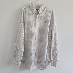 Ralph Lauren Men's Classic Fit 100% Cotton Long Sleeve Button Down Shirt XL